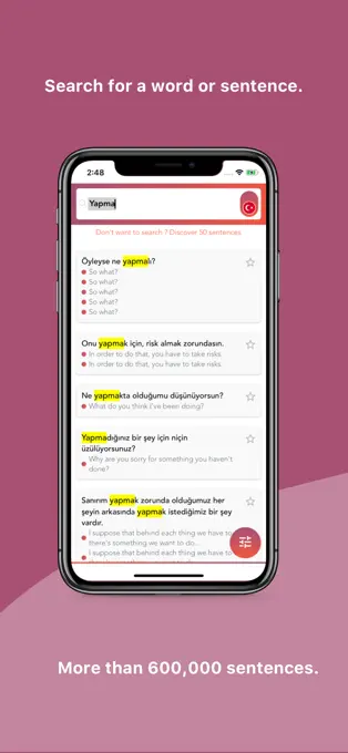 Search for a word or sentence